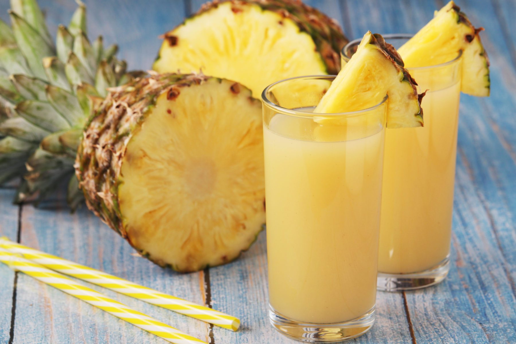 Pineapple Juice Drinking